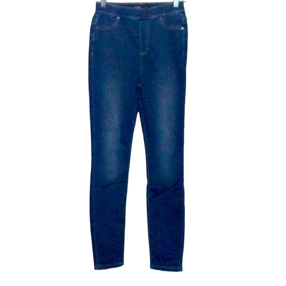 🌞 Simply Vera Vera Wang leggings jeggings fitted blue jean back pockets S